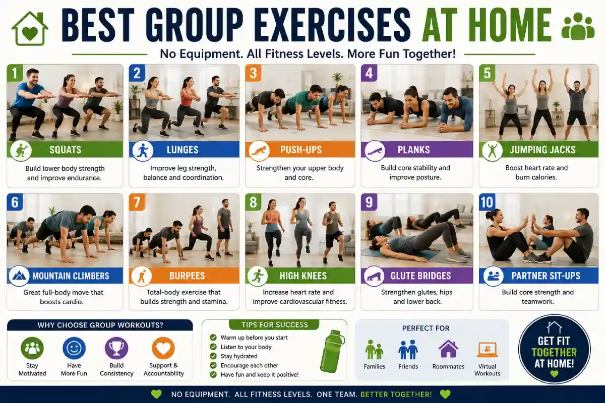 best group exercises at home