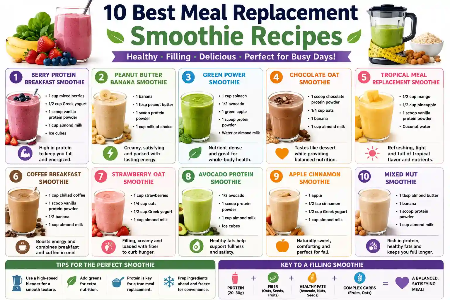 10 best meal replacement smoothie recipes