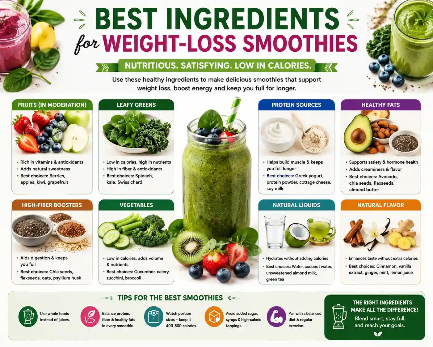 best Ingredients for weight-loss smoothies