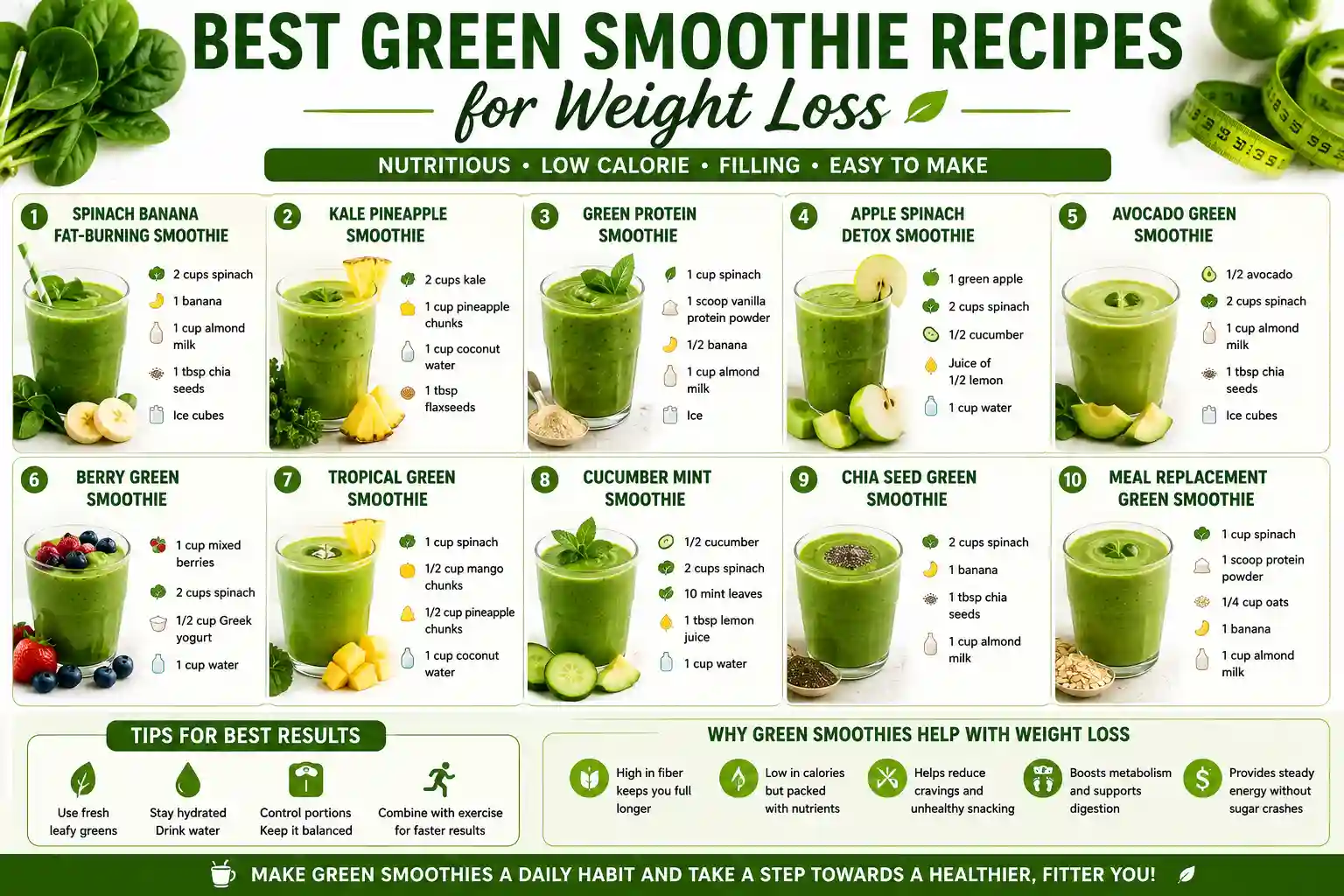best green smoothie recipes for weight loss