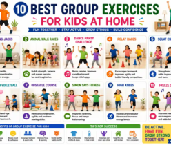 best group exercises for kids at home