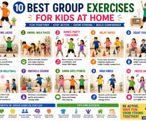 best group exercises for kids at home