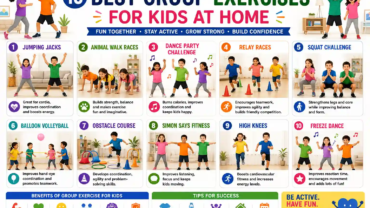 best group exercises for kids at home