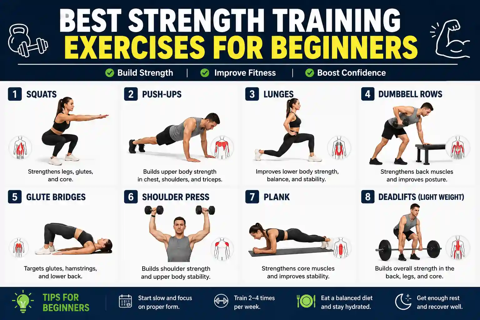 best strength training exercises for beginners