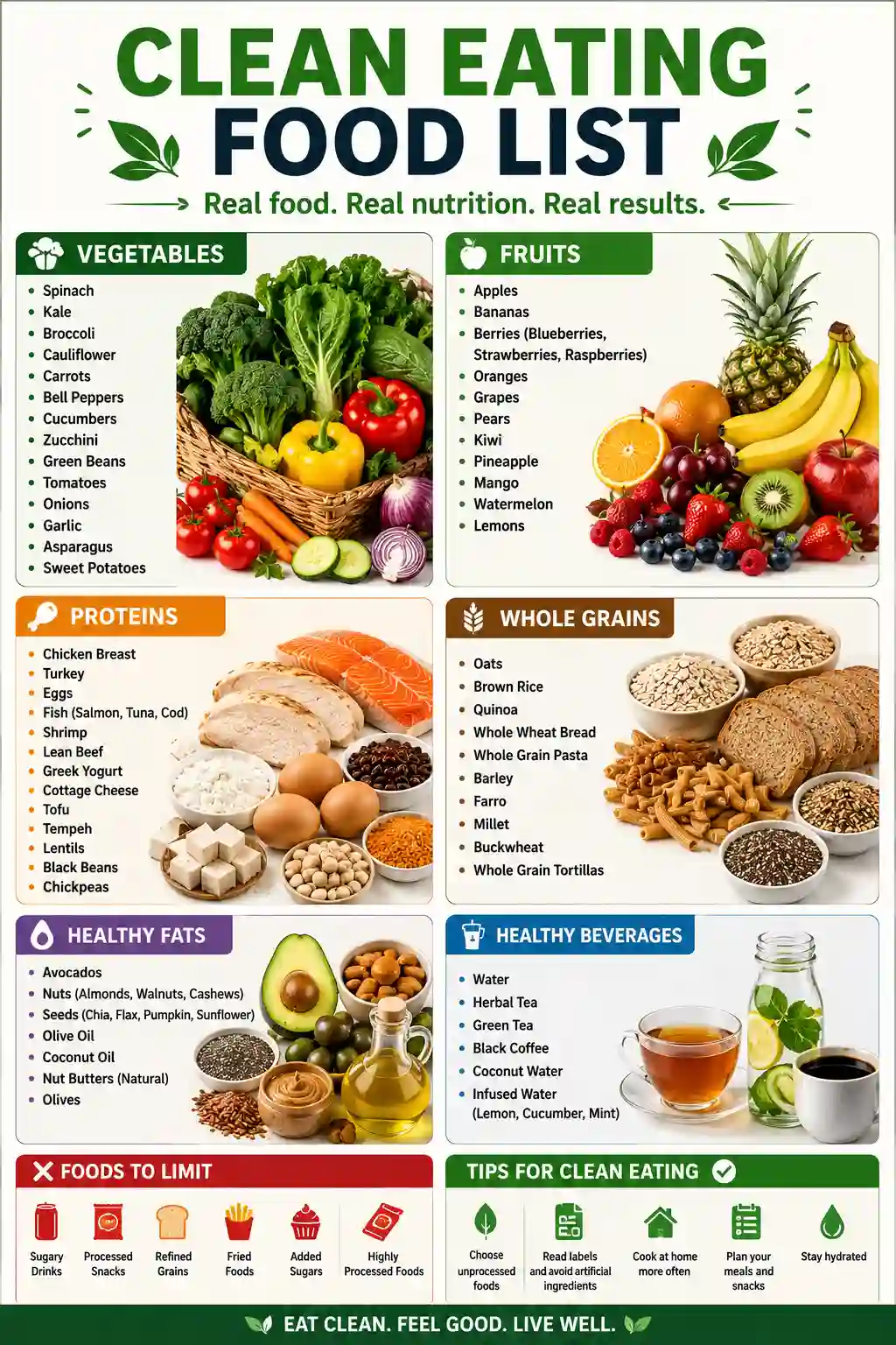 clean eating food list