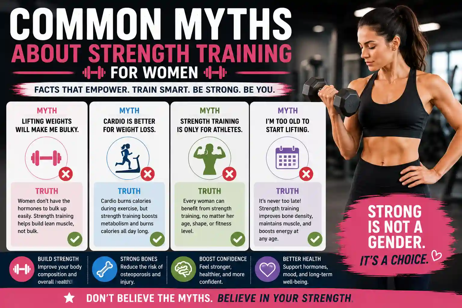 common myths about strength training for women