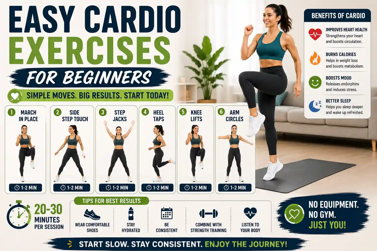 easy cardio exercises for beginners