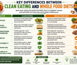 key differences between clean eating and whole food diets