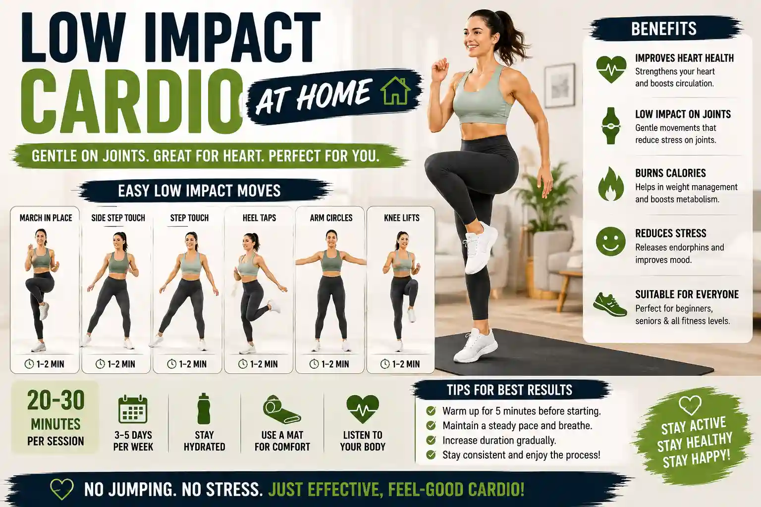 low impact cardio at home
