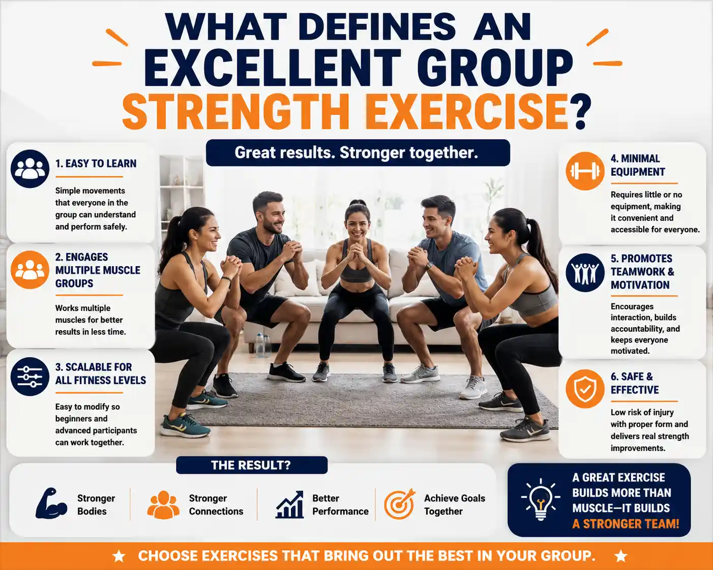 what defines an excellent group strength exercise