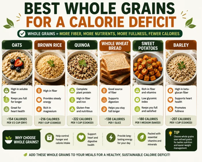 best whole grains for a calorie deficit
