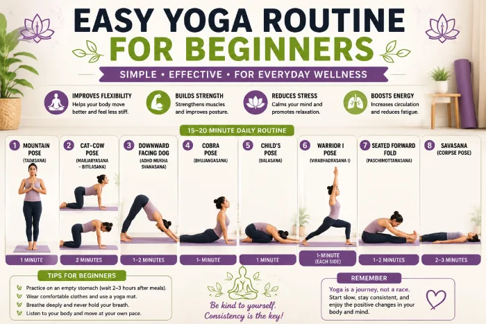 easy yoga routine for beginners