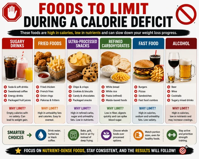 foods to limit during a calorie deficit