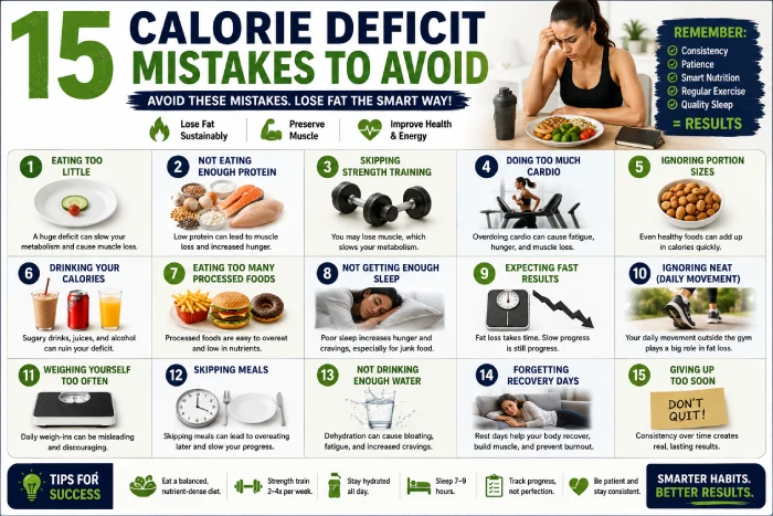 15 calorie deficit mistakes to avoid