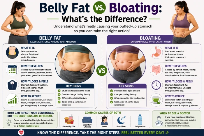 belly fat vs bloating what's the difference