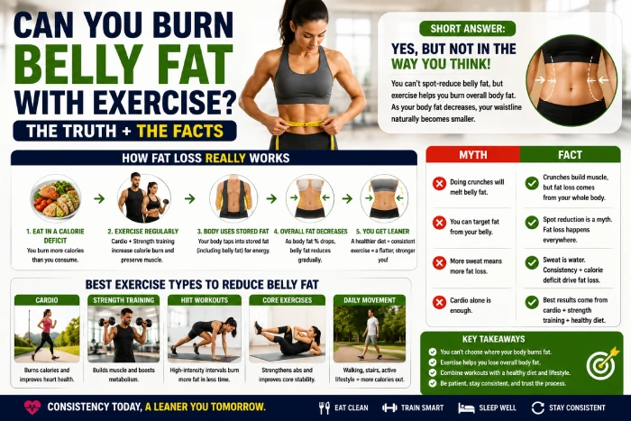 can you burn belly fat with exercise