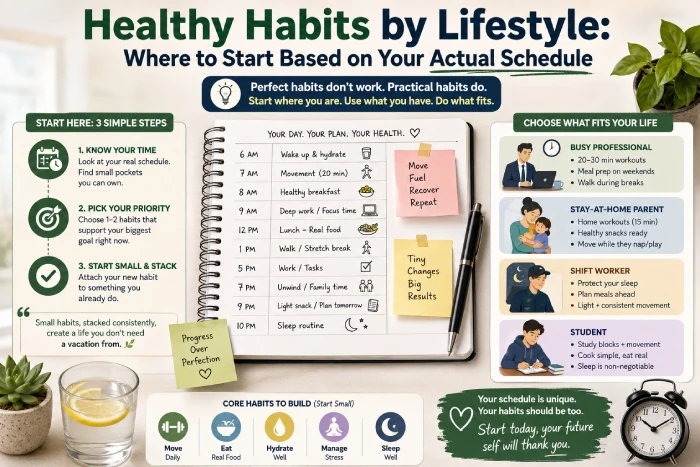 healthy habits by lifestyle where to start based on your actual schedule
