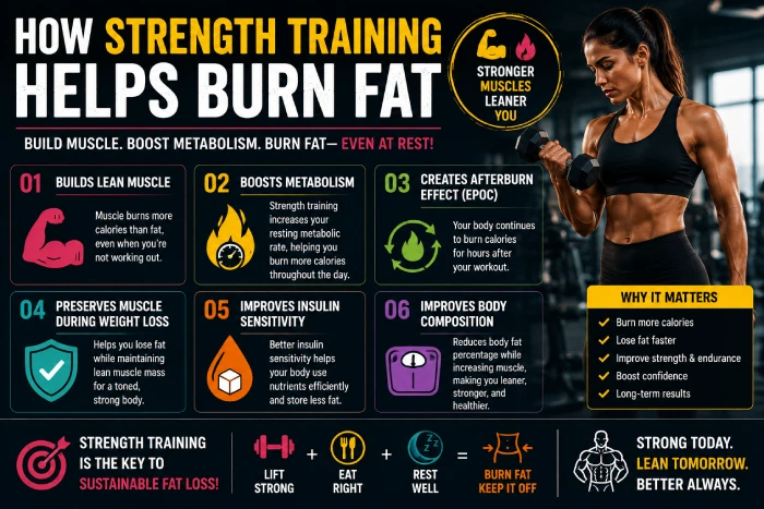 how strength training helps burn fat