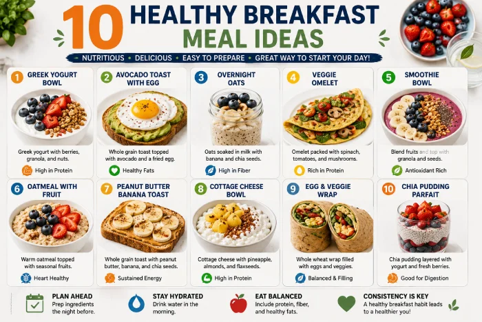 10 healthy breakfast meal ideas