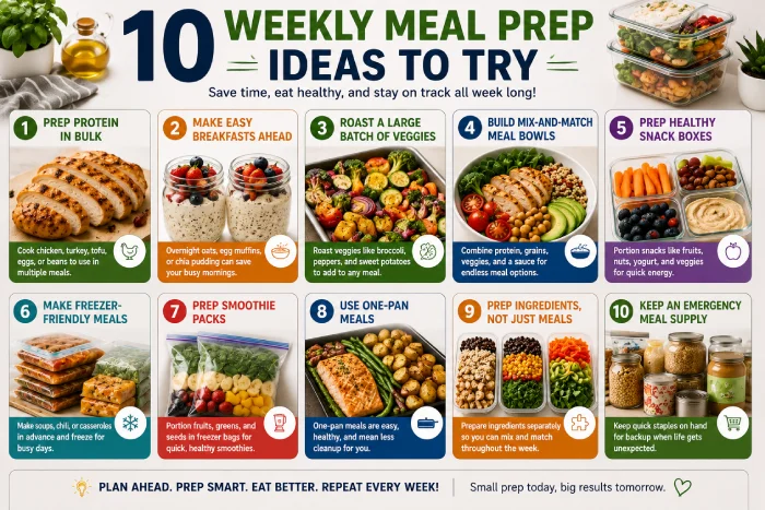 10 weekly meal prep ideas to try