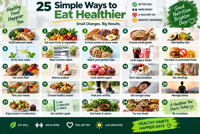 25 simple ways to eat healthier