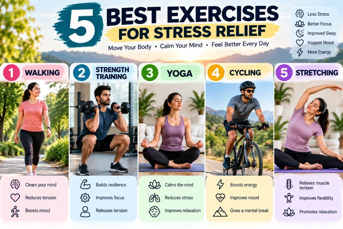 5 best exercises for stress relief