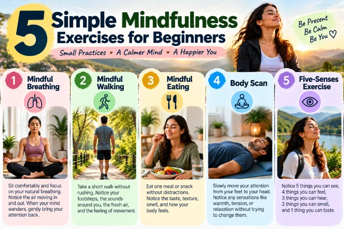 5 simple mindfulness exercises for beginners