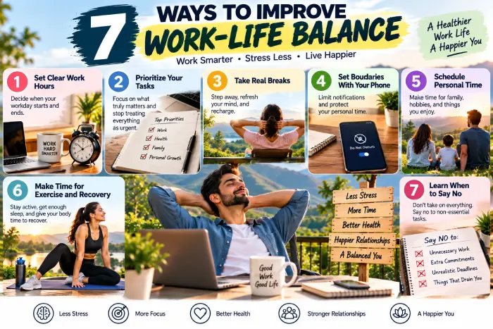 7 ways to improve work-life balance