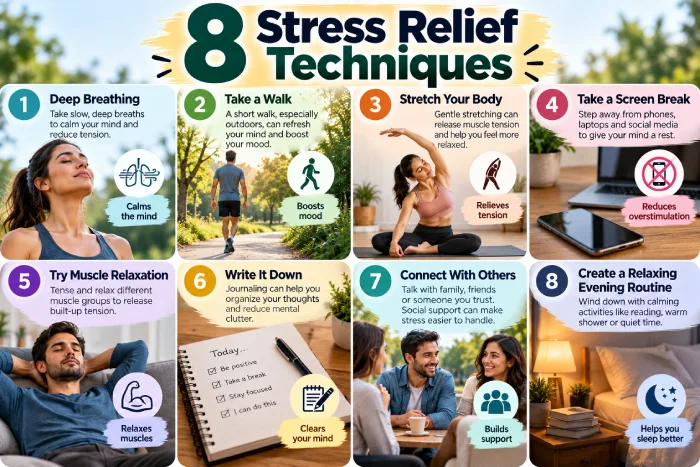 8 stress relief techniques