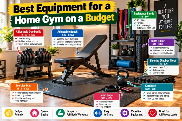 best equipment for a home gym on a budget