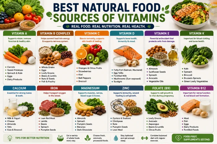 best natural food sources of vitamins