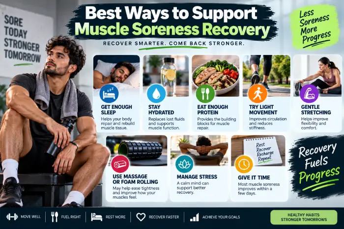 best ways to support muscle soreness recovery