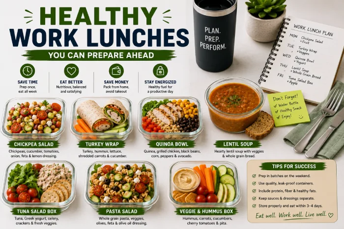 healthy work lunches you can prepare ahead
