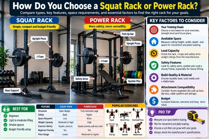 how do you choose a squat rack or power rack