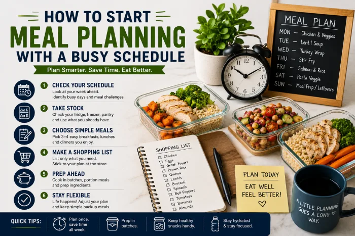 how to start meal planning with a busy schedule