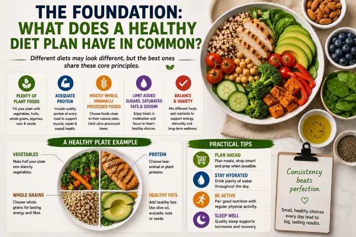 the foundation what does a healthy diet plan have in common