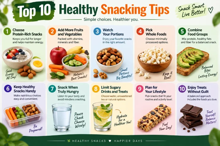 top 10 healthy snacking tips