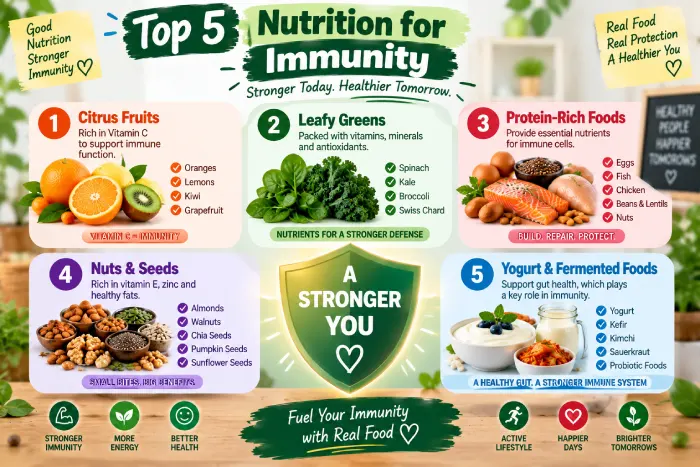 top 5 nutrition for immunity