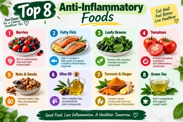 top 8 anti-inflammatory foods