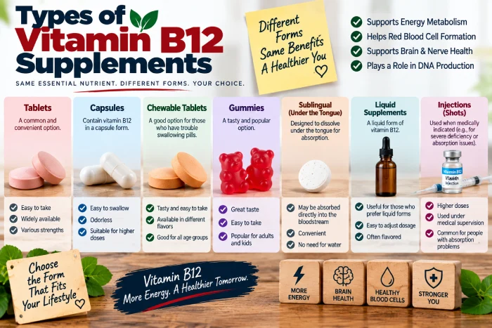 types of vitamin b12 supplements