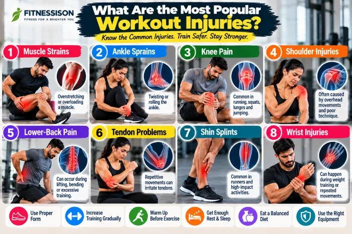 what are the most popular workout injuries
