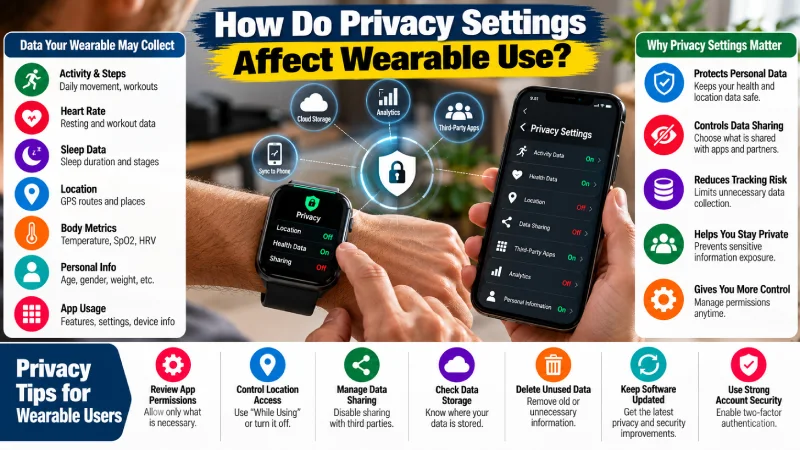 how do privacy settings affect wearable use