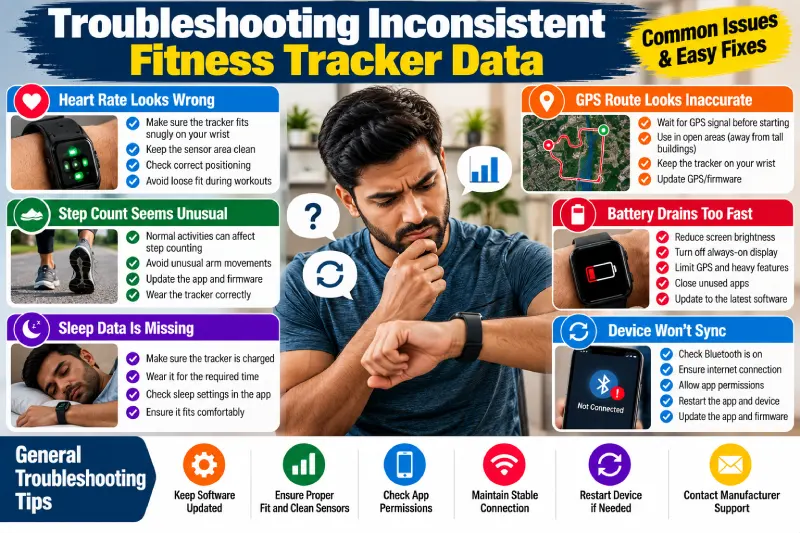 troubleshooting inconsistent fitness tracker data